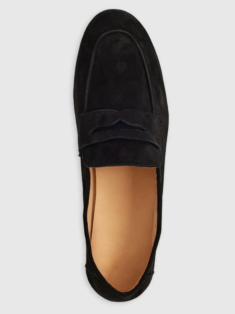 BRAND NEW Quince Italian Suede Penny Loafer, Size 7.5 (Black) - Picture 8 of 10